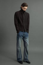Heavy Ribbed Button Cardigan