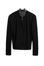 Pleated Half Zip Henley Top