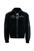 Textured Rhinestone Zip Jacket