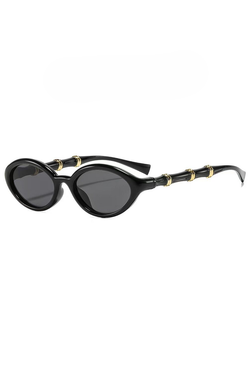 Elegant Bamboo Temple Oval Sunglasses