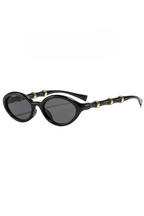 Elegant Bamboo Temple Oval Sunglasses