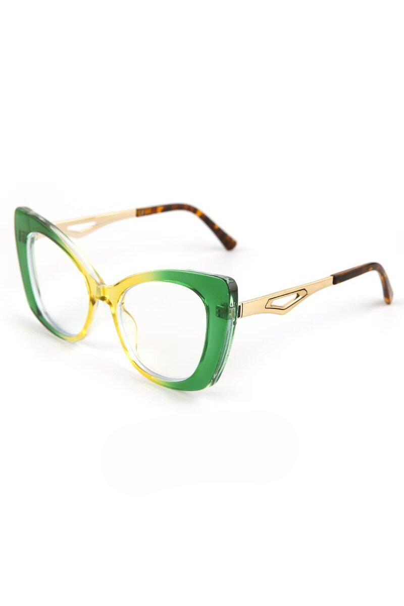 Retro Oversized Metal Cat Eye Sunglasses