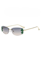 Elegant Rimless Leaf Sunglasses