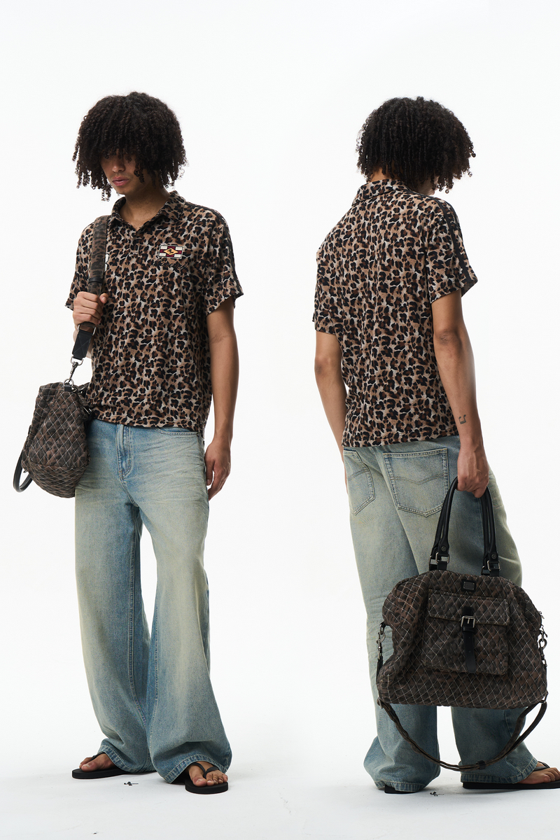 Leopard Embroidered Polo