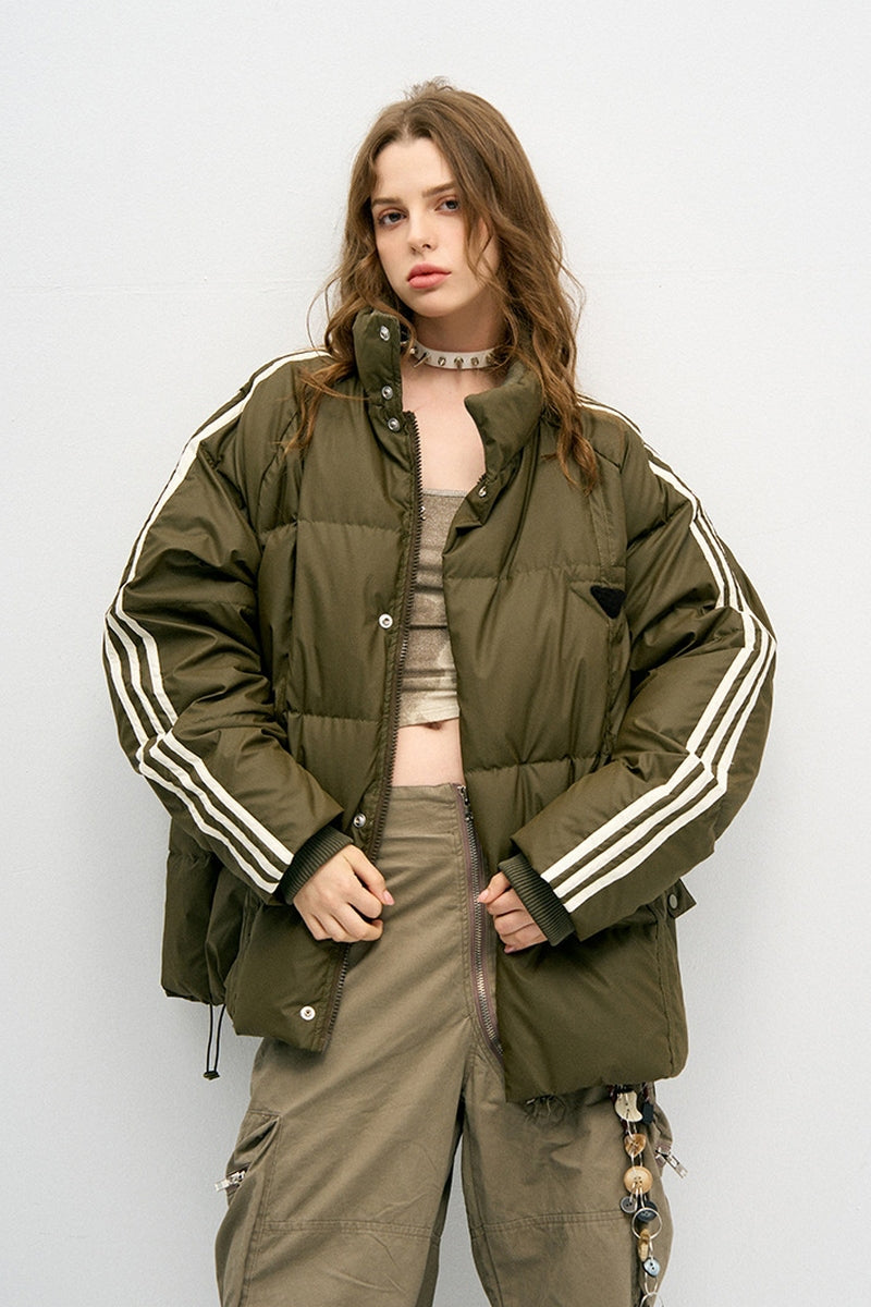 Retro Three-Stripes Down Jacket