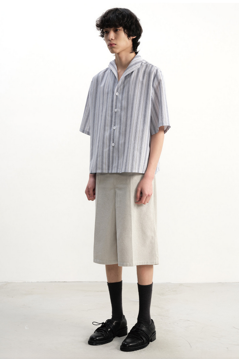 Textured Terry Capri Pants
