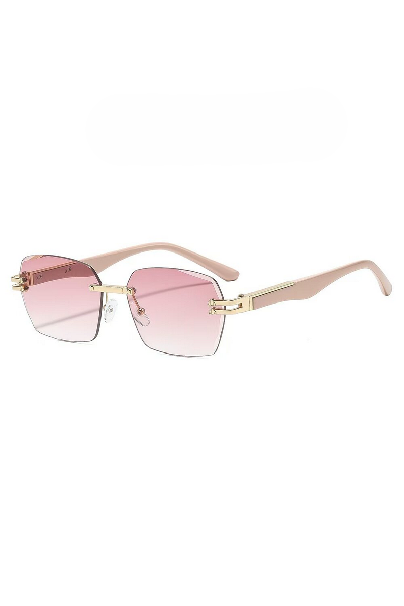 Elegant Rimless Polygon Sunglasses