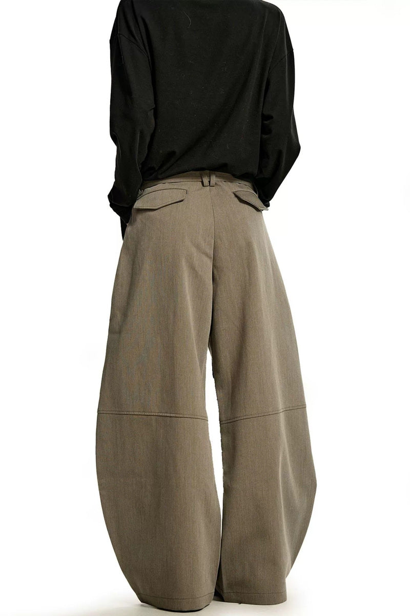 Belted Pleated Barrel Trousers – view 3