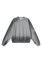 Brushstroke Fade Crewneck Sweatshirt — Graffiti Gray