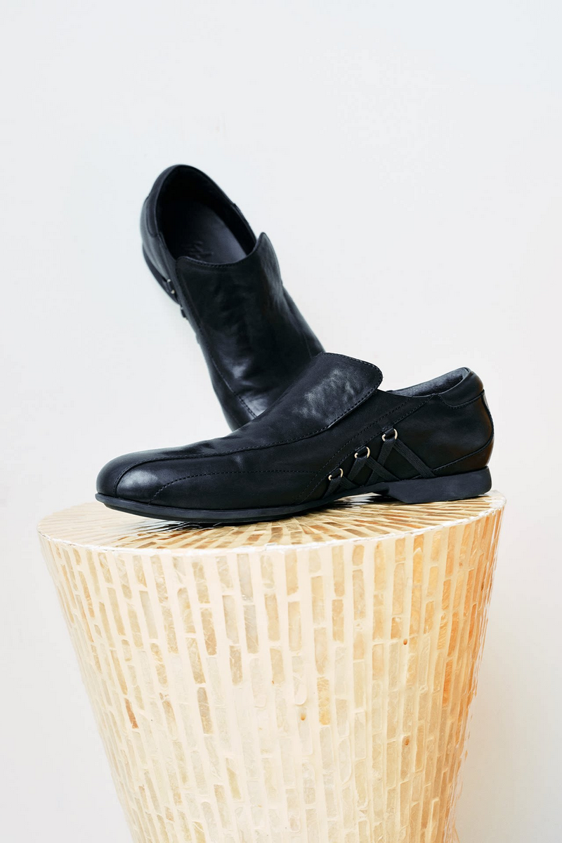 Side-Laced Leather Shoes
