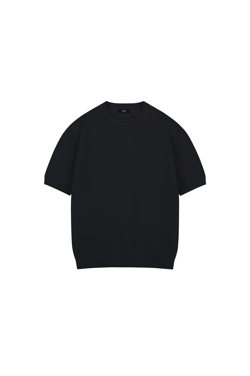Waffle Knit Crewneck T-Shirt