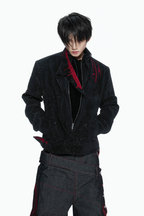 Glitter Suede Embroidered Jacket