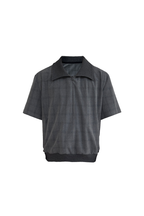 Half Zip Plaid Tee