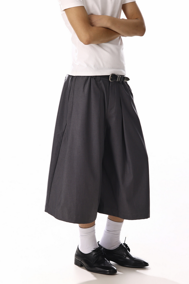 Pleated Wide Leg Culottes