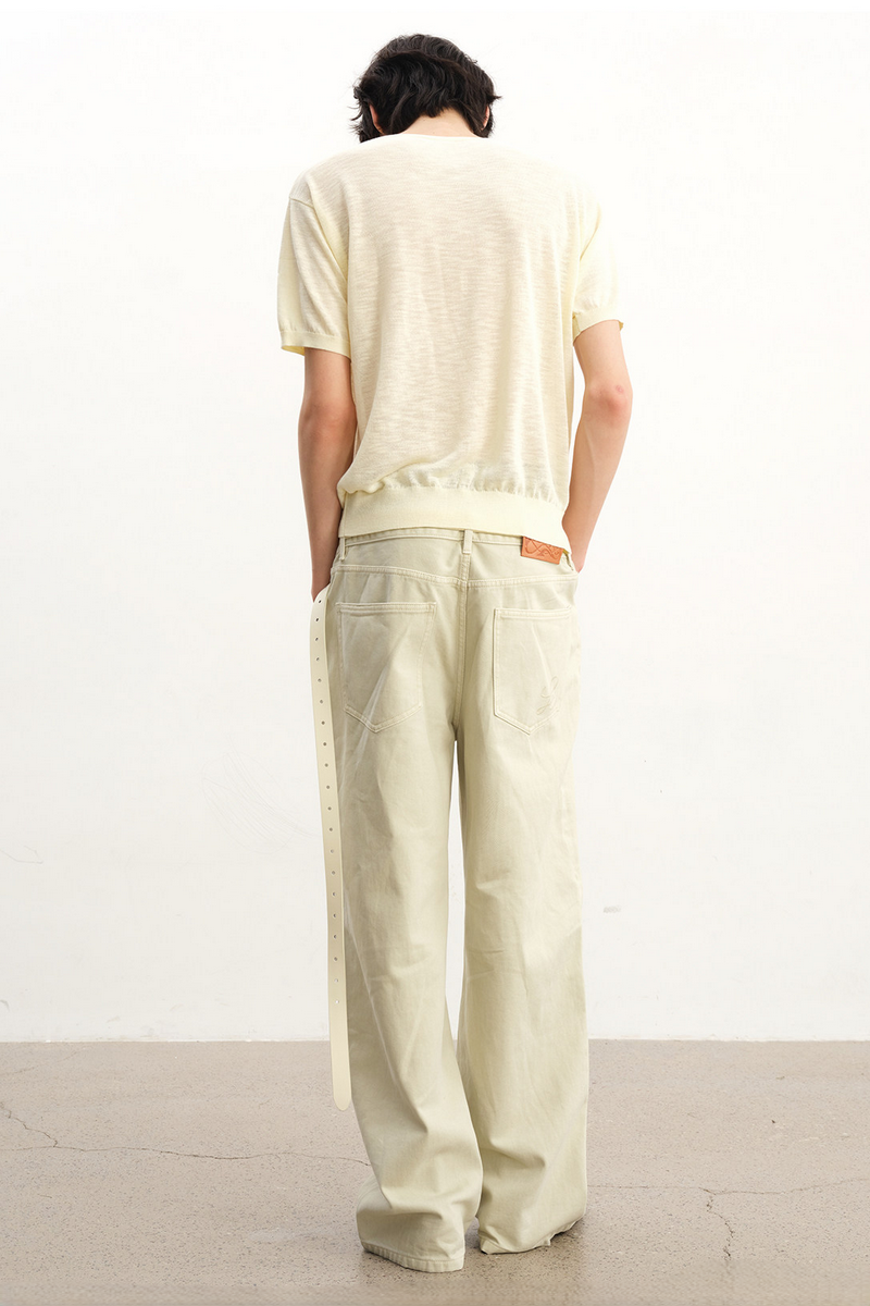 Dyed Straight Leg Jeans