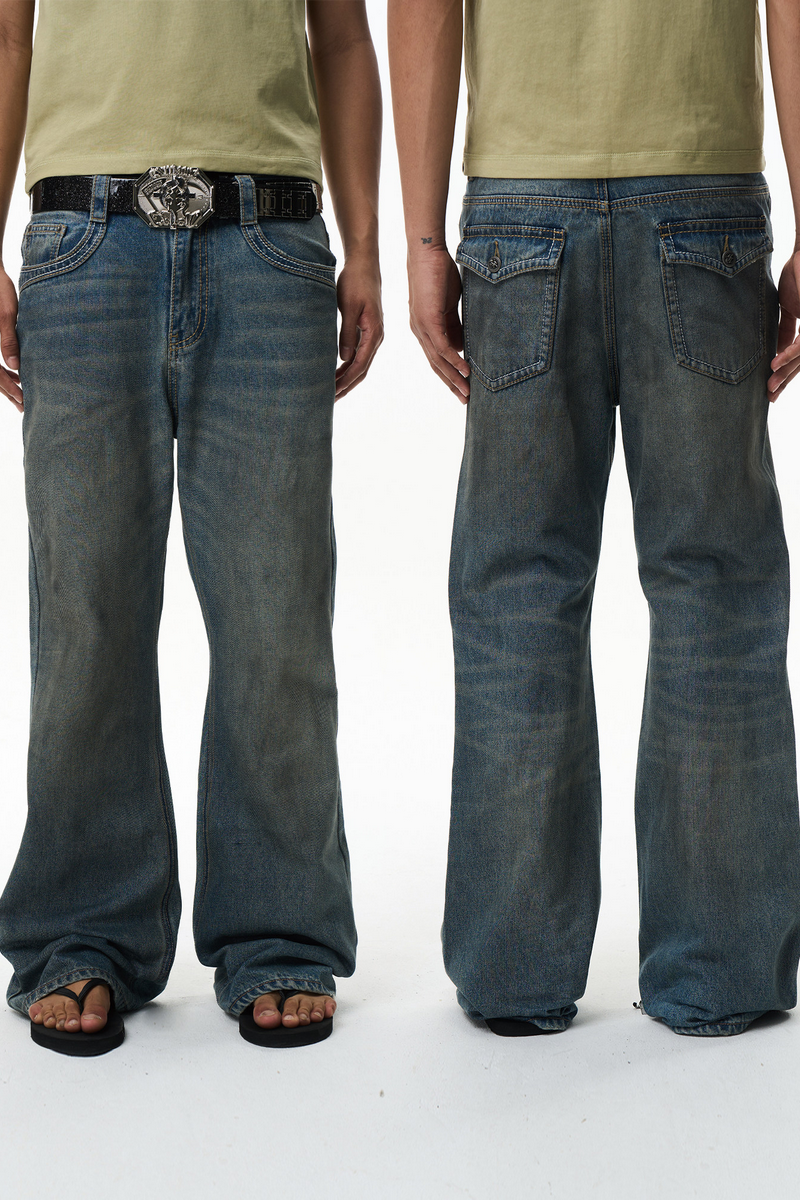 Washed Flared Jeans