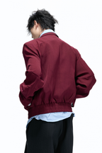 Layered Shirt Panel Jacket