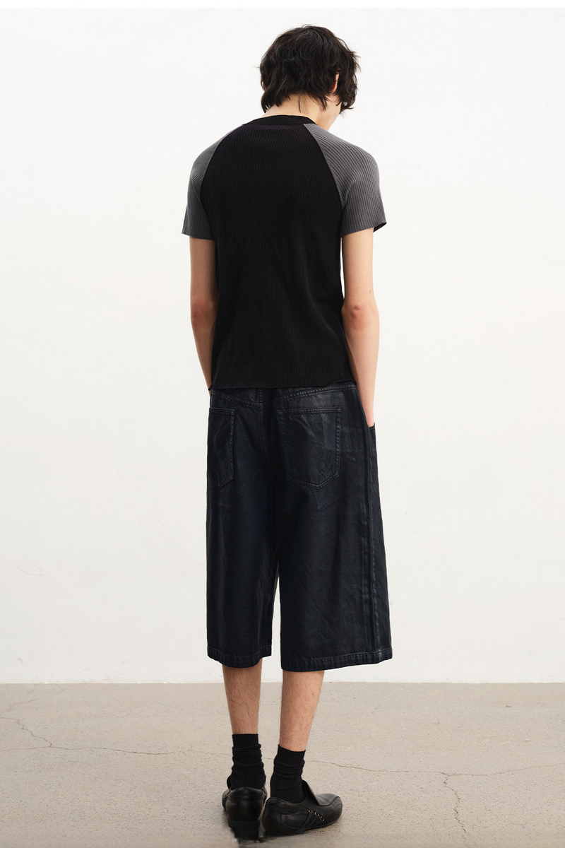 Waxed Cropped Jeans