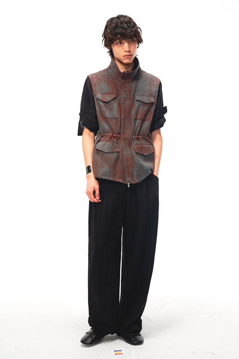 Four Pocket Drawstring Vest