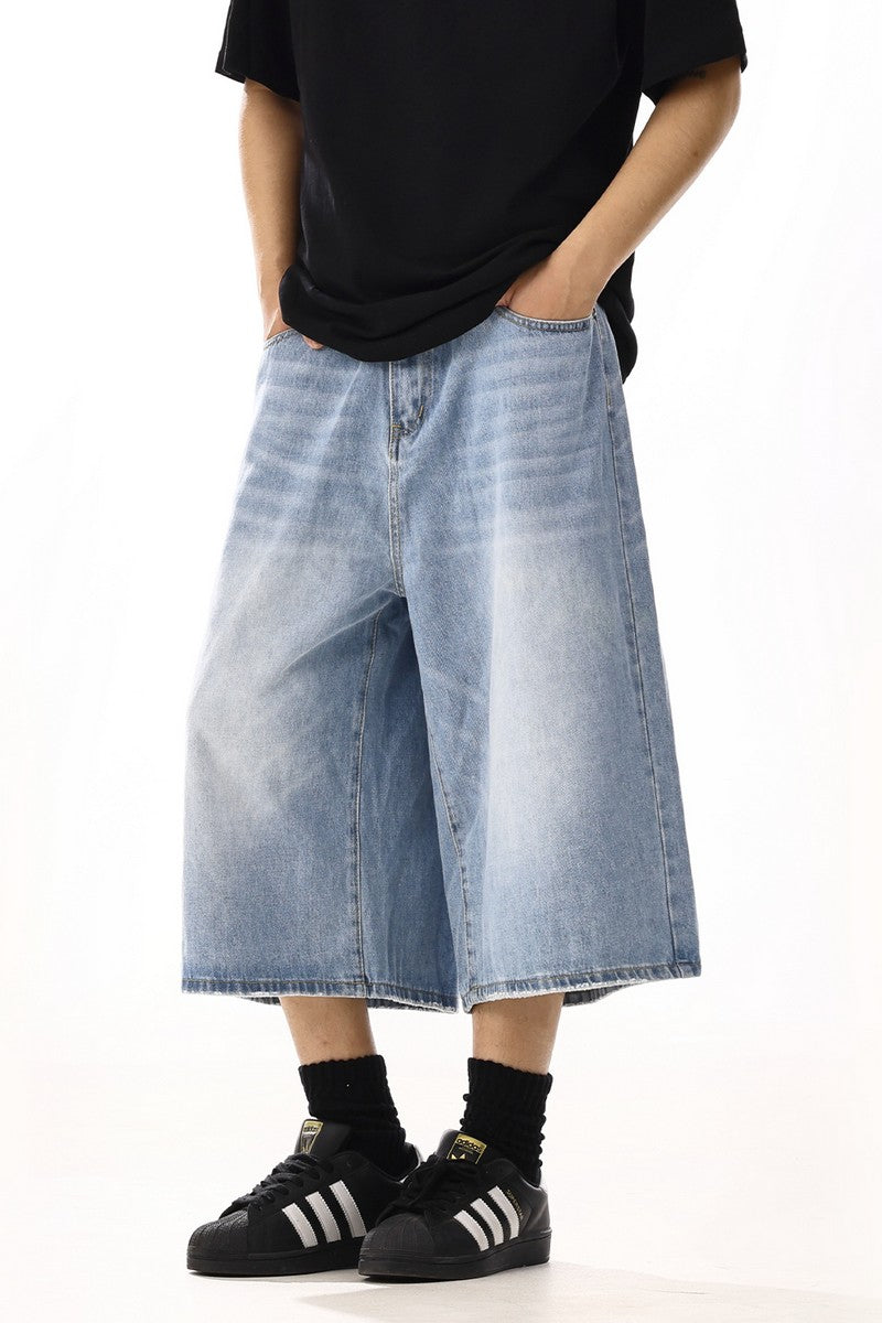 Vintage Washed Cropped Shorts