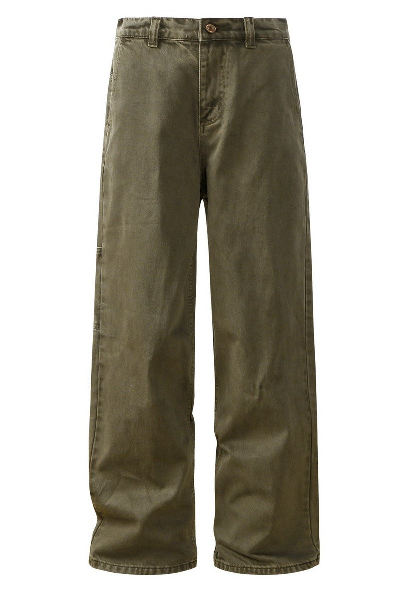 Two Tone Washed Wide Pants