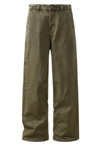 Two Tone Washed Wide Pants