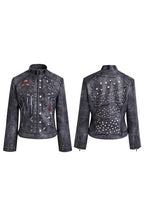 Vintage Punk Cropped Biker Jacket