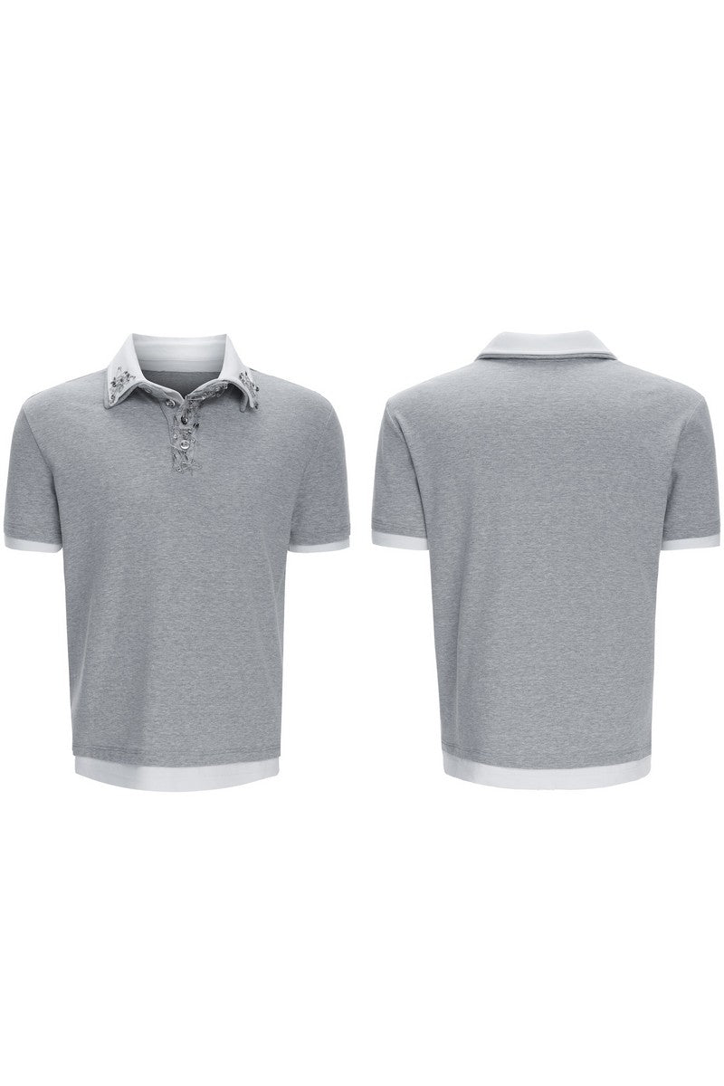 Double Layer Pin Detail Polo