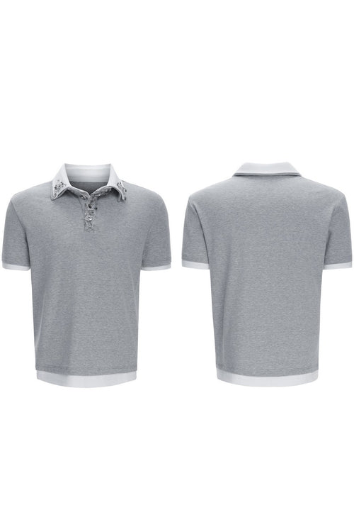 Double Layer Pin Detail Polo