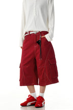 Red Stitch Cargo Shorts