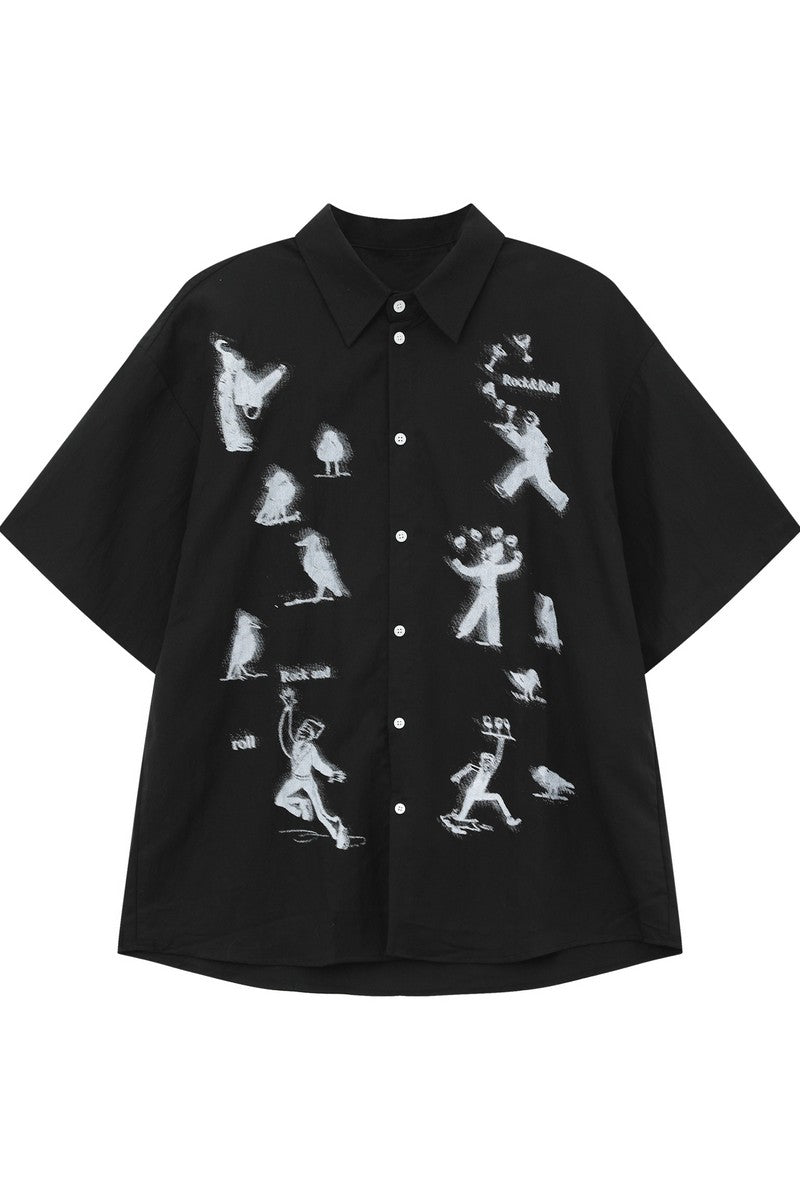 Tencel Phantom Print Short Sleeve Shirt