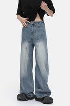 Structured Wide Leg Jeans
