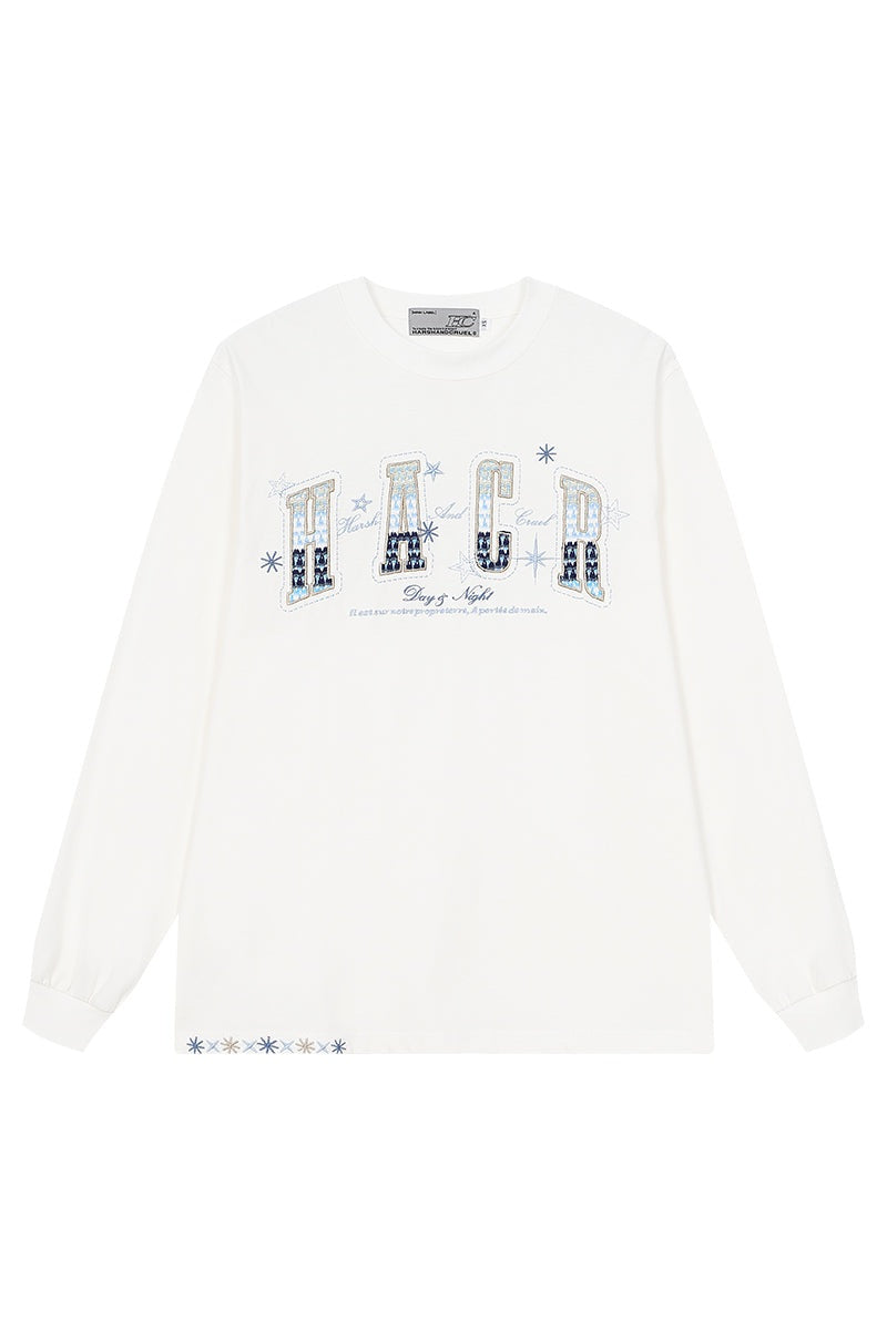 Day & Night Embroidered L/S Tee