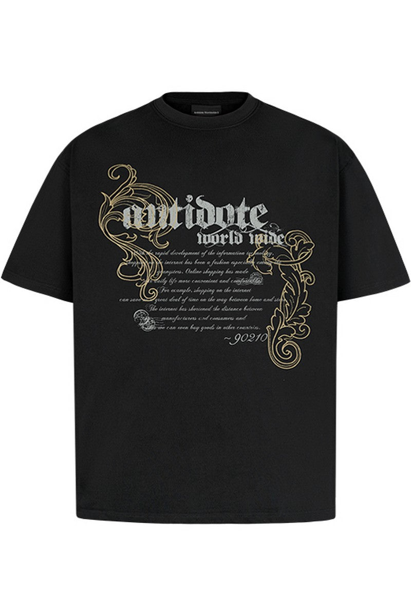 Iris Embroidery Script T-Shirt