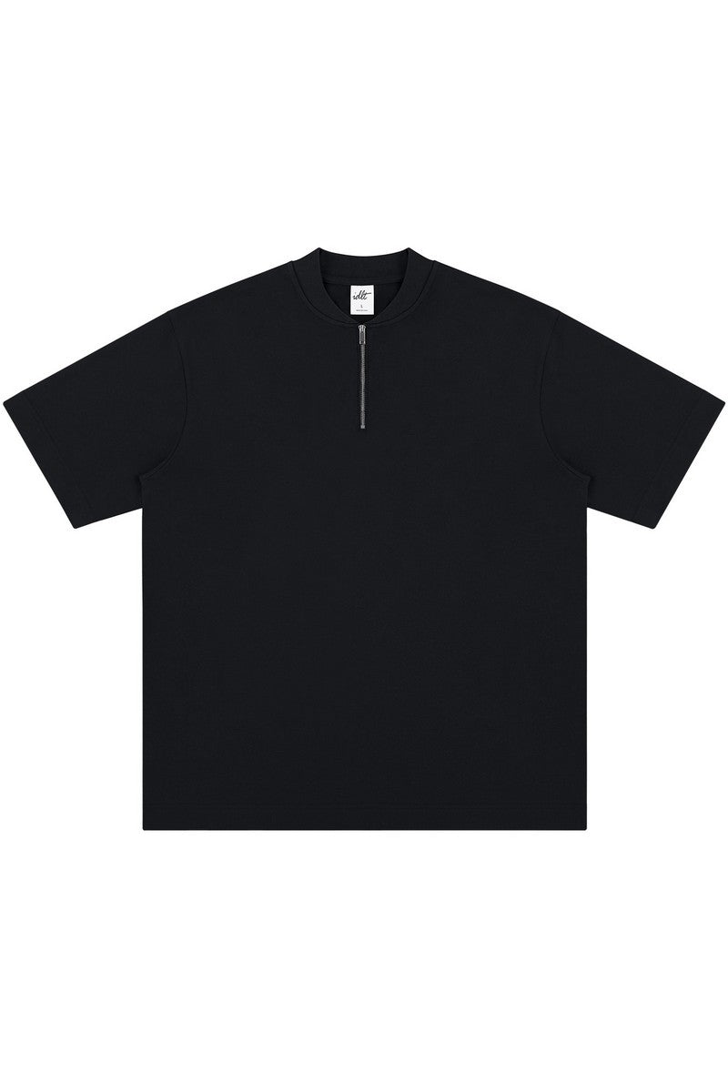 Zip Henley Cotton Tee