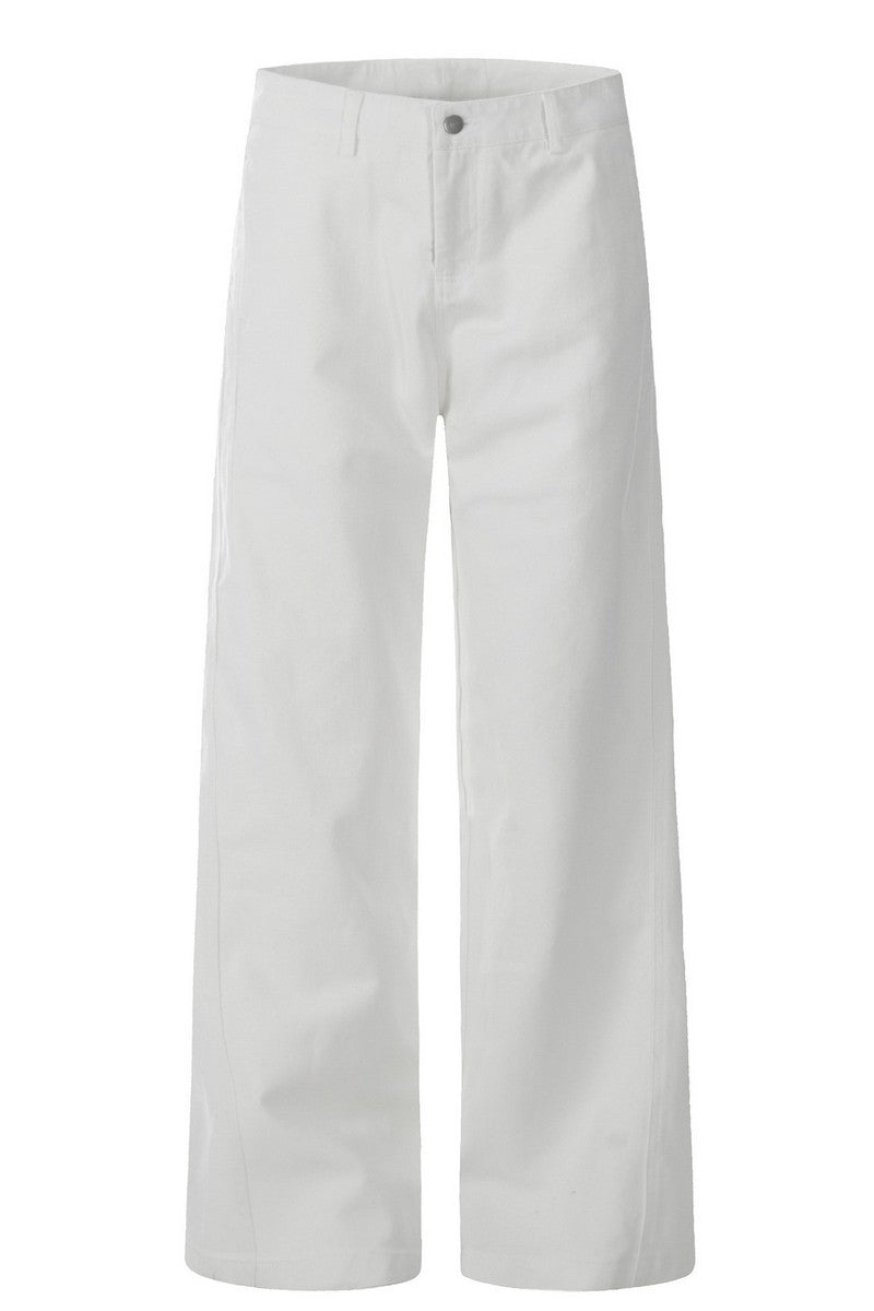Minimalist Workwear Straight Pants
