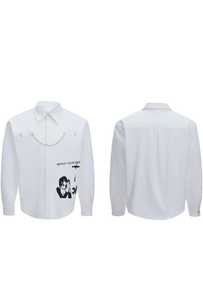 Vintage Graphic Patch Shirt