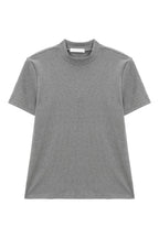 Mock Neck Fitted Short Sleeve Tee