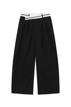 Asymmetrical Waist Pleated Trousers