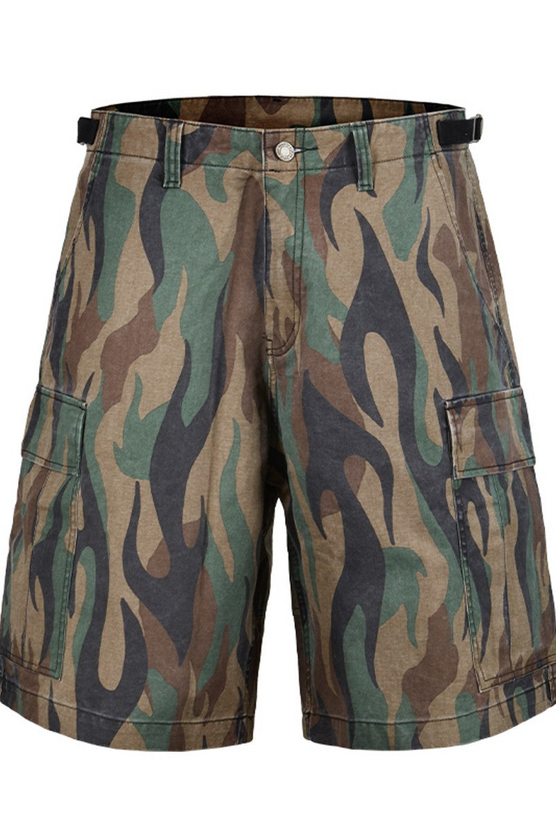 Flame Camo Cargo Shorts