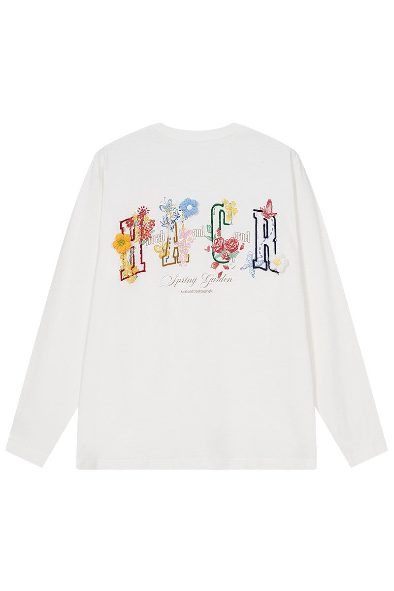 Yarn Flower Embroidery Tee
