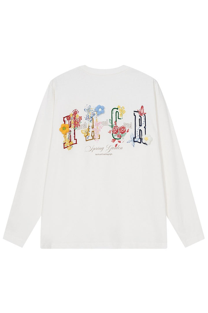 Yarn Flower Embroidery Tee