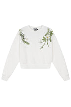 Green Wreath Cropped Sweatshirt