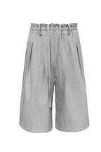 Plaid Pleated Capri Shorts