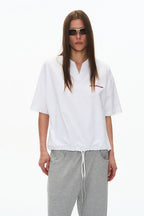 Cooling Drawstring V Neck Tee
