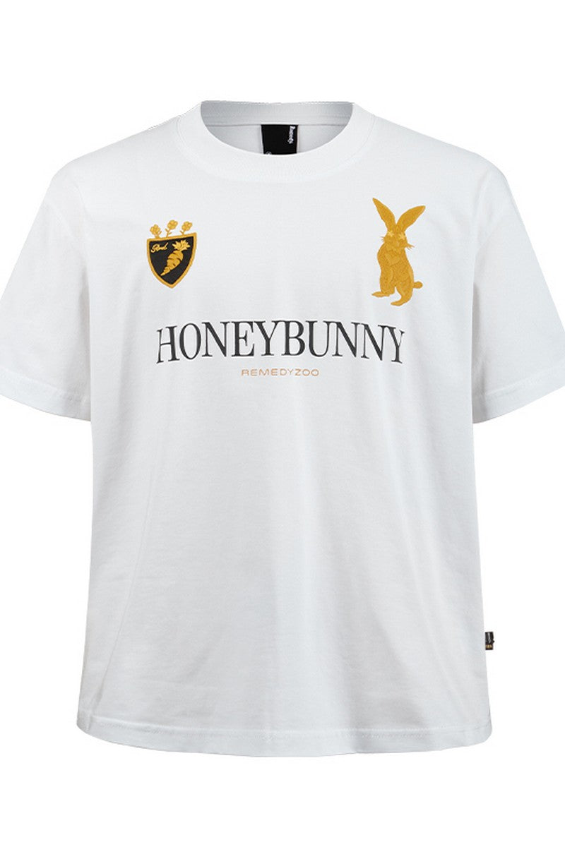 Embroidered Bunny Graphic Tee