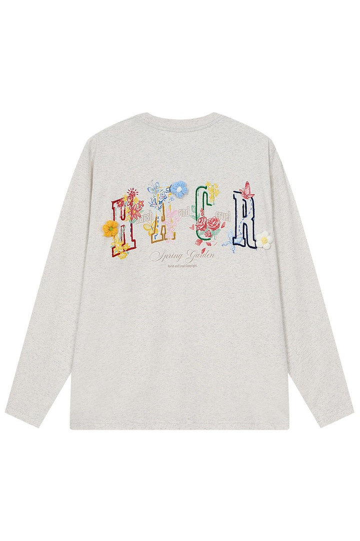 Yarn Flower Embroidery Tee