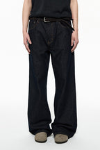 Red Contrast Flare Jeans