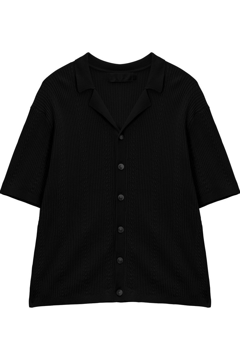 Collared Button Up Knit Cardigan