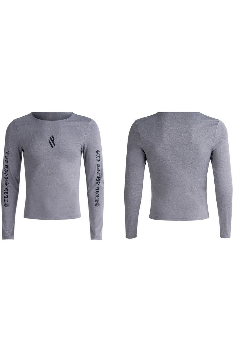 Gothic Print Long Sleeve Tee